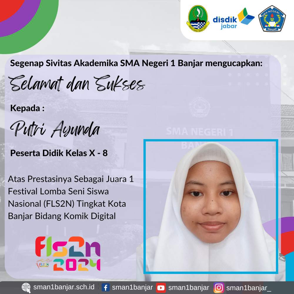 Juara 1 FLS2N-Komik Digital Tingkat Kota Banjar