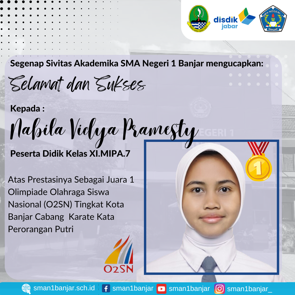Juara 1 O2SN-Karate Kata Perorangan Putri